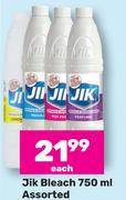 Jik Bleach Assorted-750ml Each