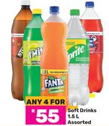 Soft Drinks Assorted-For Any 4 x 1.5L