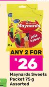 Maynards Sweets Packet Assorted-For Any 2 x 75g