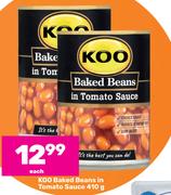Koo Baked Beans In Tomato Sauce-410g Each