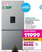 Hisense 463Ltr Bottom Freezer Fridge Silver H610BS-WD