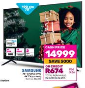 Samsung 75"(190cm) Crystal UHD 4K TV CU7000