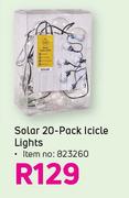 Solar 20 Pack Icicle Lights