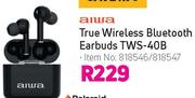 Aiwa True Wireless Bluetooth Earbuds TWS-40B