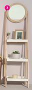 Decor 3 Tier Ladder Shelf With Mirror