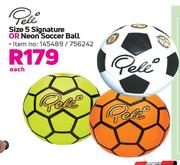Peli Size 5 Signature Or Neon Soccer Ball-Each