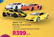 Rastar 1:14 Remote Control Cars Assorted-Each