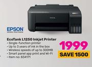 Epson Eco Tank L1250 Inkjet Printer