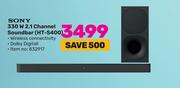 Sony 330W 2.1 Channel Soundbar HT-S400