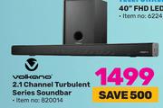Volkano 2.1 Channel Turbulent Series Soundbar
