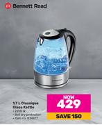 Bennett Read 1.7Ltr Classique Glass Kettle