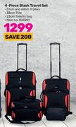 Mainstays 4 Piece Black Travel Set