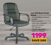 Leo Mid Back Chair Black
