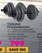Trojan 20Kg Dumbbell Set