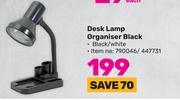 Eurolux Desk Lamp Organiser Black