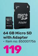 64GB Micro SD With Adapter