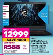 MSI NVidia GeForce Core i5 RTX2050 Gaming Laptop