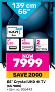 Samsung 55"(139cm) Crystal UHD 4K TV CU7000