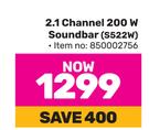 TCL 2.1 Channel 200W  Soundbar S522W