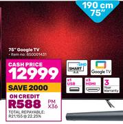 TCL 75"(190cm) Google TV