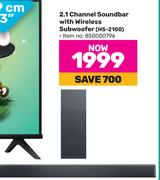 Hisense  2.1 Channel Soundbar With Wireless Subwoofer HS-2100