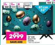 Hisense 32"(81 cm) A4K Smart TV 32A4k