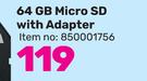 64GB Micro SD With Adapter
