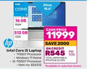 HP 15.6"(39cm) Intel Core i5 Laptop