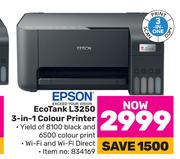 Epson Eco Tank L3250 3-In-1 Colour Printer