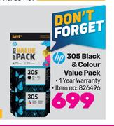 HP 305 Black & Colour Value Pack