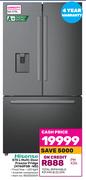 Hisense Multi Door Freezer Fridge H760FSB WD-575Ltr