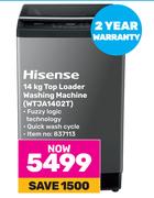 Hisense Top Loader Washing Machine WTJA1402T-14Kg
