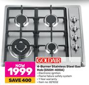 Goldair 4 Burner Stainless Steel Gas Hob GSGH-400A