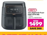 Defy 7.6L Digital Air Fryer DAF 3376 DB