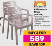 Gold Sun Clifton Arm Chair (1091-TA)-For 2