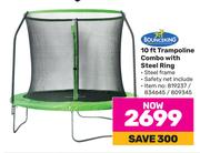 Bounceking 10 Ft Trampoline Combo With Steel Ring