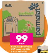 Parmalat Ever Fresh UHT Long Life Milk Assorted-6 x 1L Each