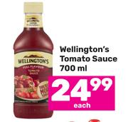 Wellington's Tomato Sauce-700ml Each