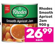 Rhodes Smooth Apricot Jam-900g Each