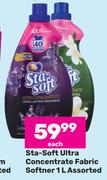 Sta Soft Ultra Concentrate Fabric Softener Assorted-1L Each