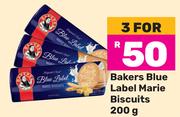 Bakers Blue Label Marie Biscuits-For 3 x 200g