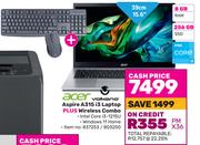 Acer Aspire A315 i3 Laptop Plus Wireless Combo