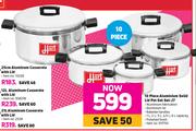 Hart 10 Piece Aluminium Solid Lid Pot Set-J7