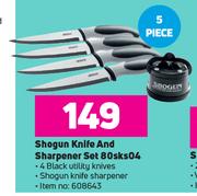 Shogun Knife And Sharpener 5 Piece Set 80sks04