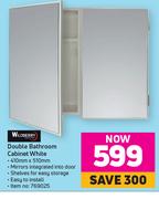 Wildberry Double Bathroom Cabinet (White)-410mm x 510mm