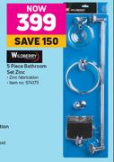 Wildberry 5 Piece Bathroom Set Zinc