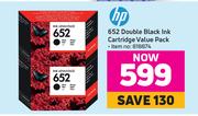 HP 652 Double Black Ink Cartridge Value Pack