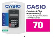 Casio Calculator 8 Digit HL-815L-BK-DP