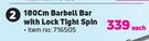 Trojan 180cm Barbell With Lock Tight Spin-Each