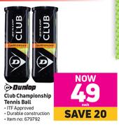 Dunlop Club Championship Tennis Ball-Each